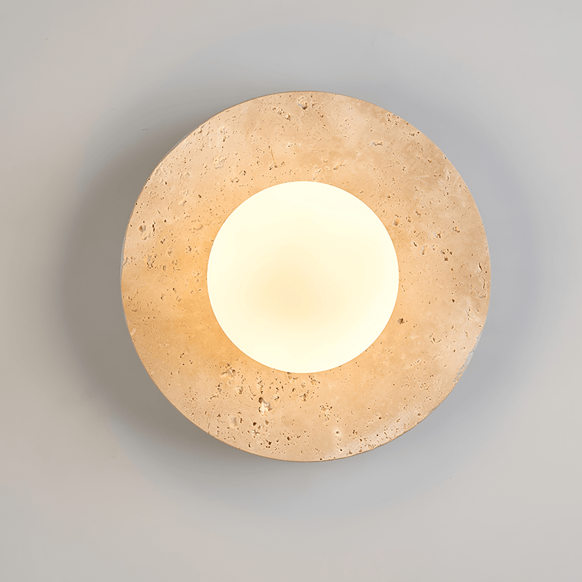 Sereella plafondlamp in travertin