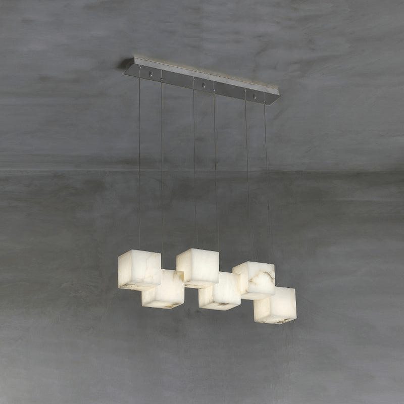 Develo Minimalistische hanglamp met kroonluchter in albast