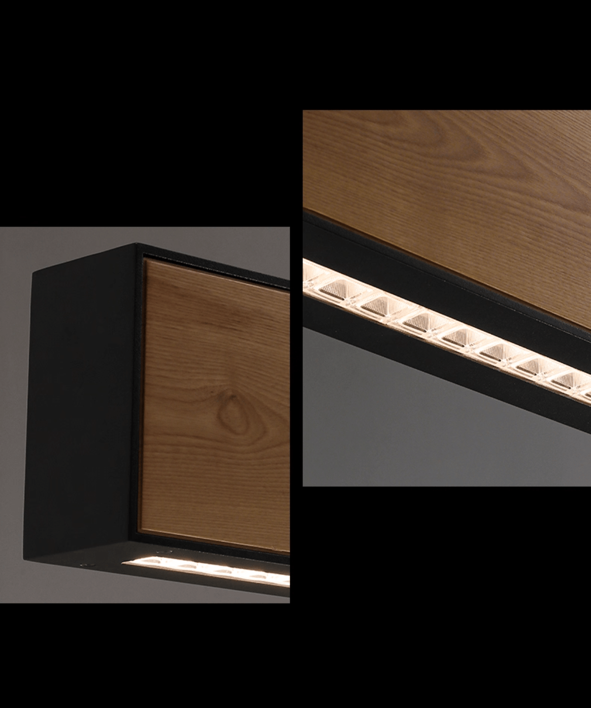 Elvorora hanglamp hout edelsteen lineaire LED