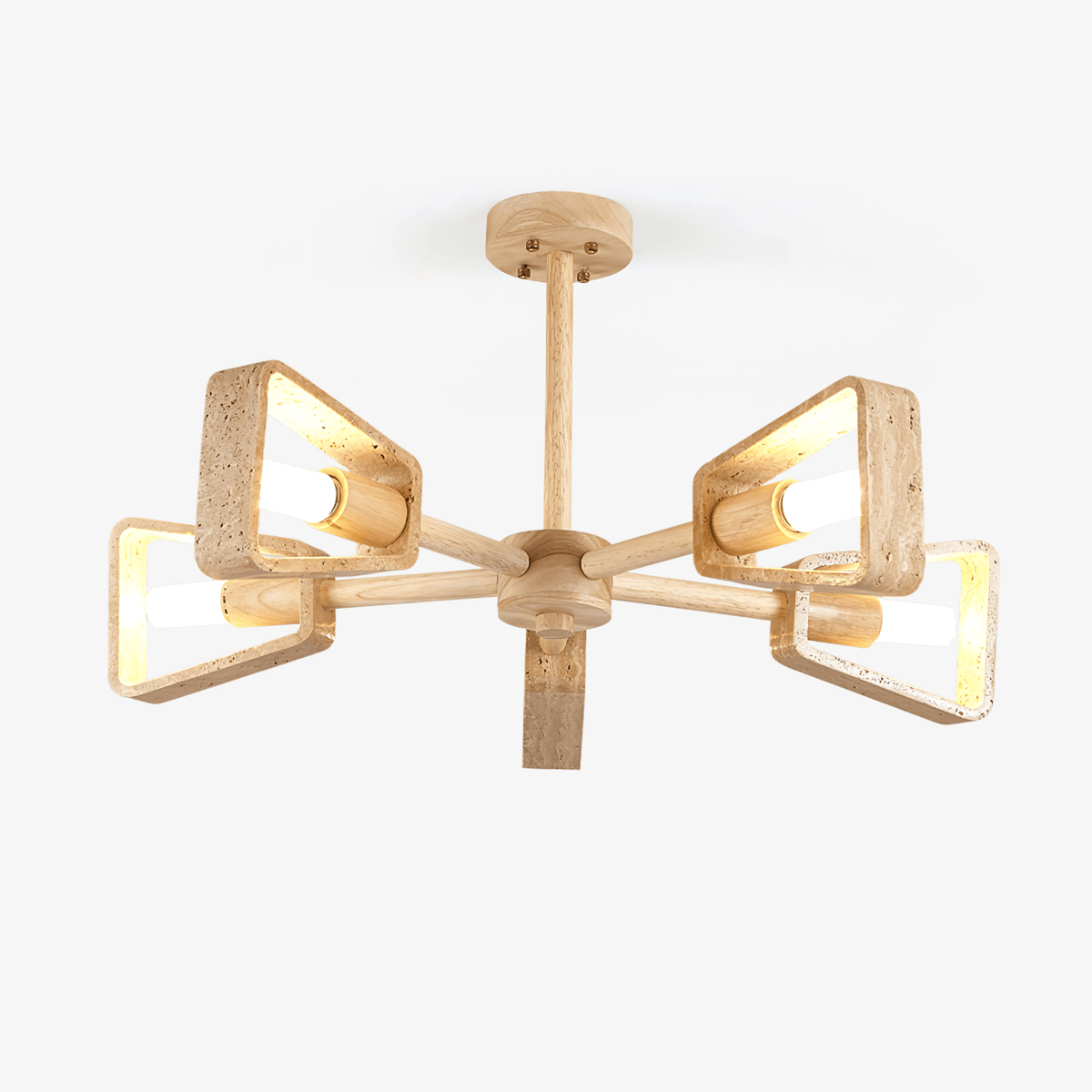 Hedra Travertin Geometrisch Kroonluchter