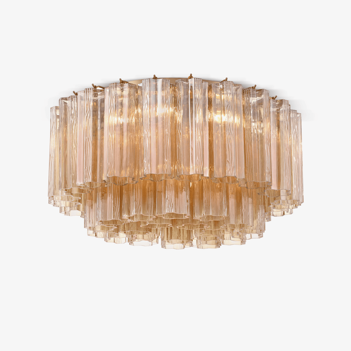 Eiruaya plafondlamp glasbuis gelaagd amber