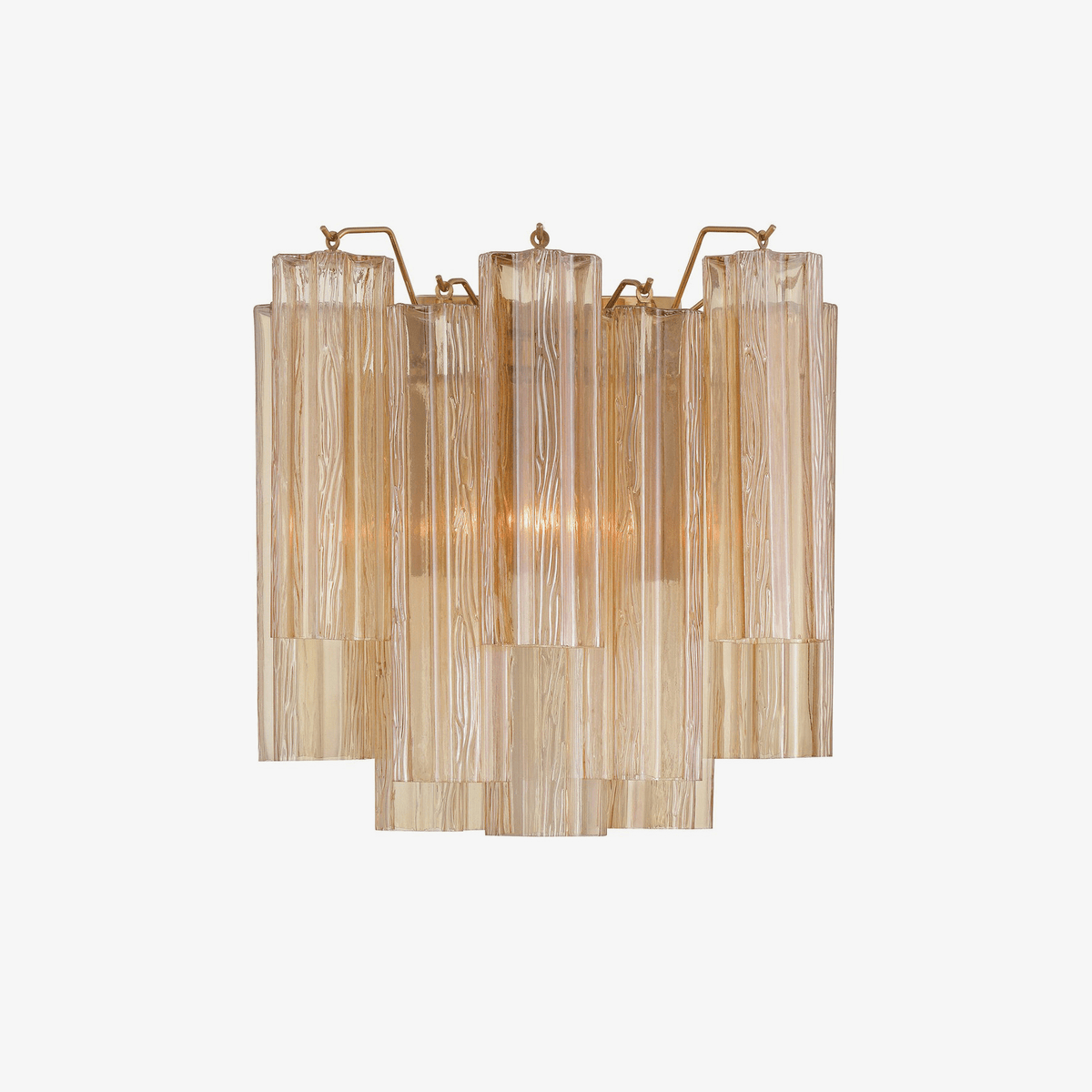 Ravo wandlamp Tronchi Glasbuis Gelaagd Amber Modern