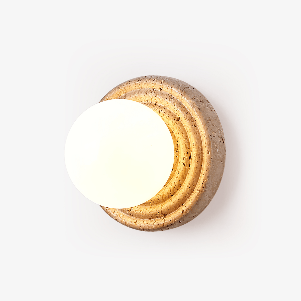 Valuella Travertin Bolvormig Wandlamp / Plafondlamp