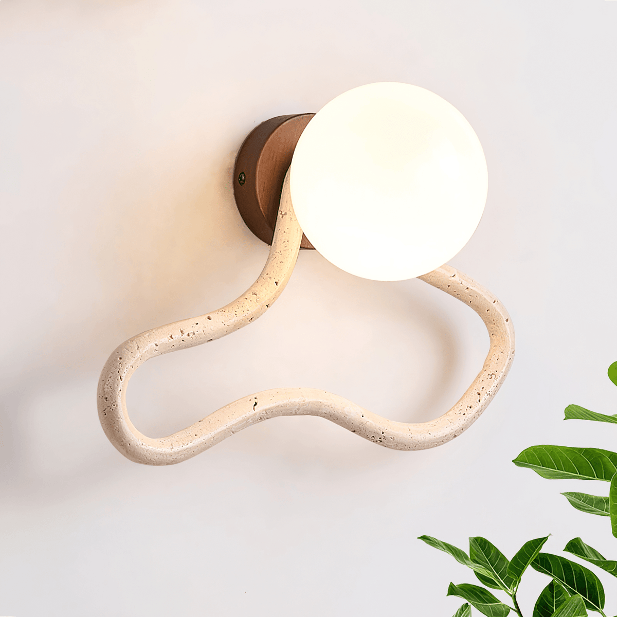 Meldox travertin wandlamp