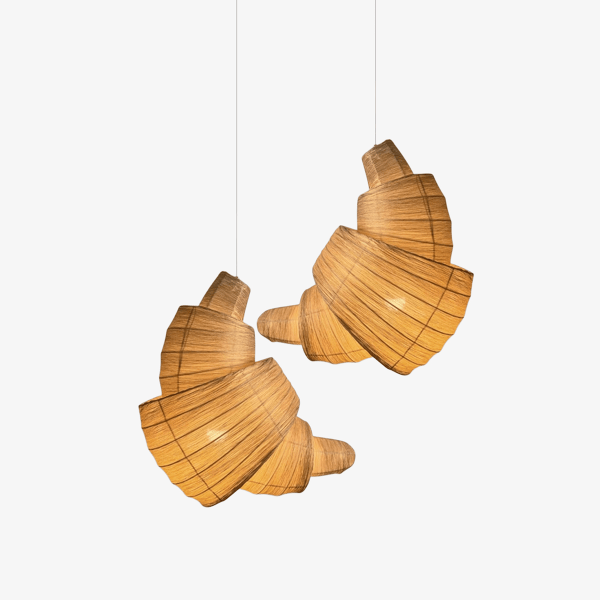 Croissant hanglamp van stof