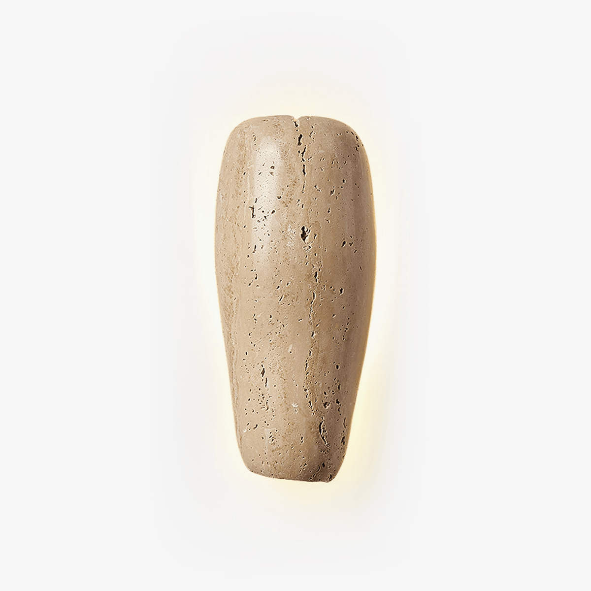 Haldenra wandlamp met aardse stenen afwerking