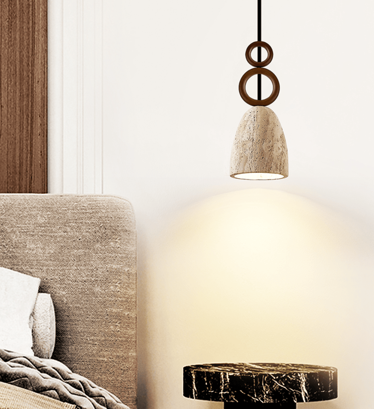 Nerirelia hanglamp met steenresonantie