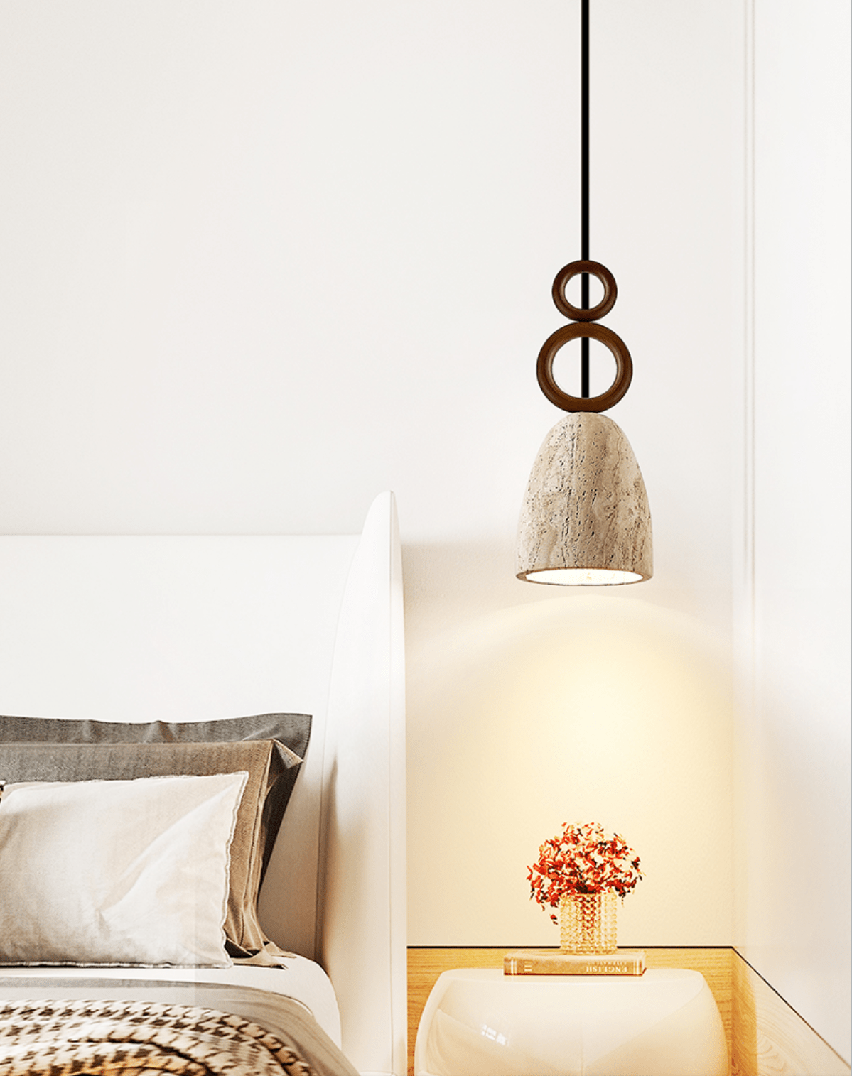 Nerirelia hanglamp met steenresonantie