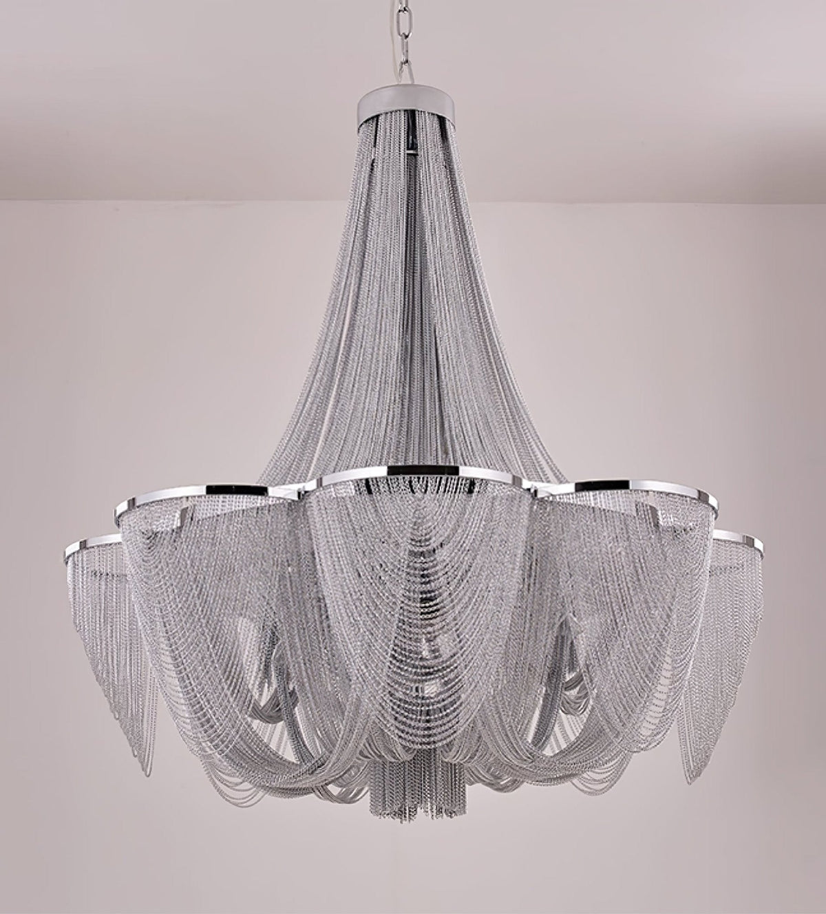 Serein Zilveren Ketting Kroonluchter met Tassel