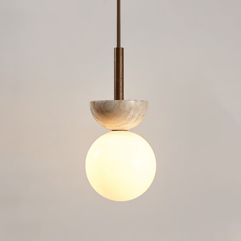 Calixen travertin Half Duo hanglamp