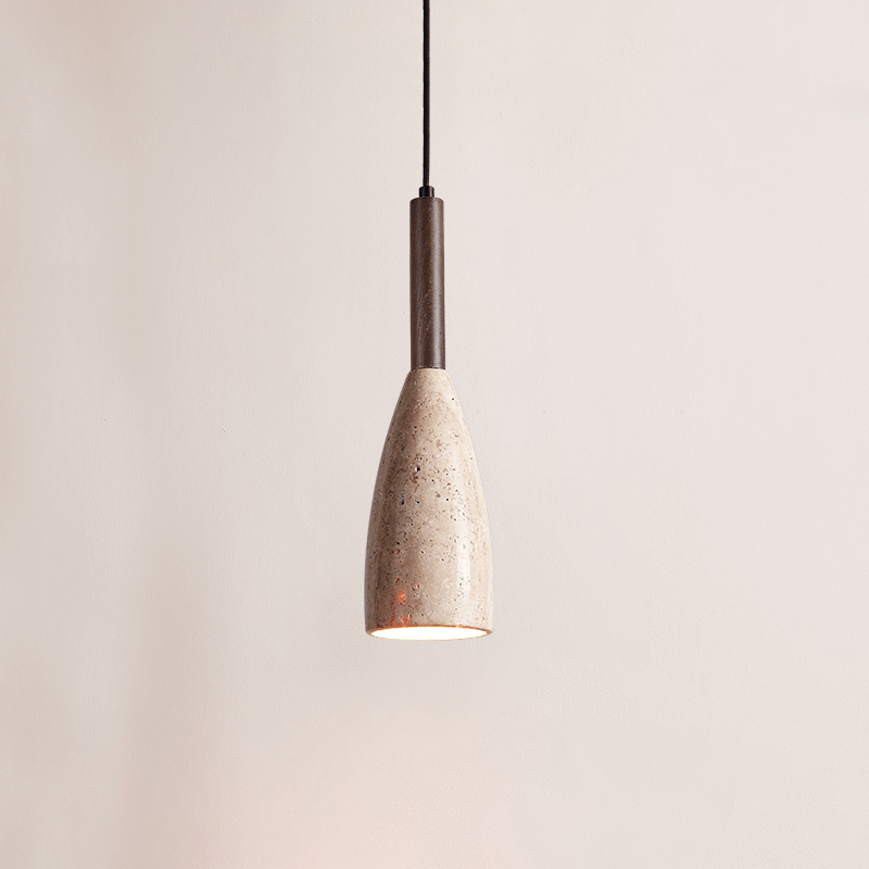Nerian travertin traanvormige hanglamp