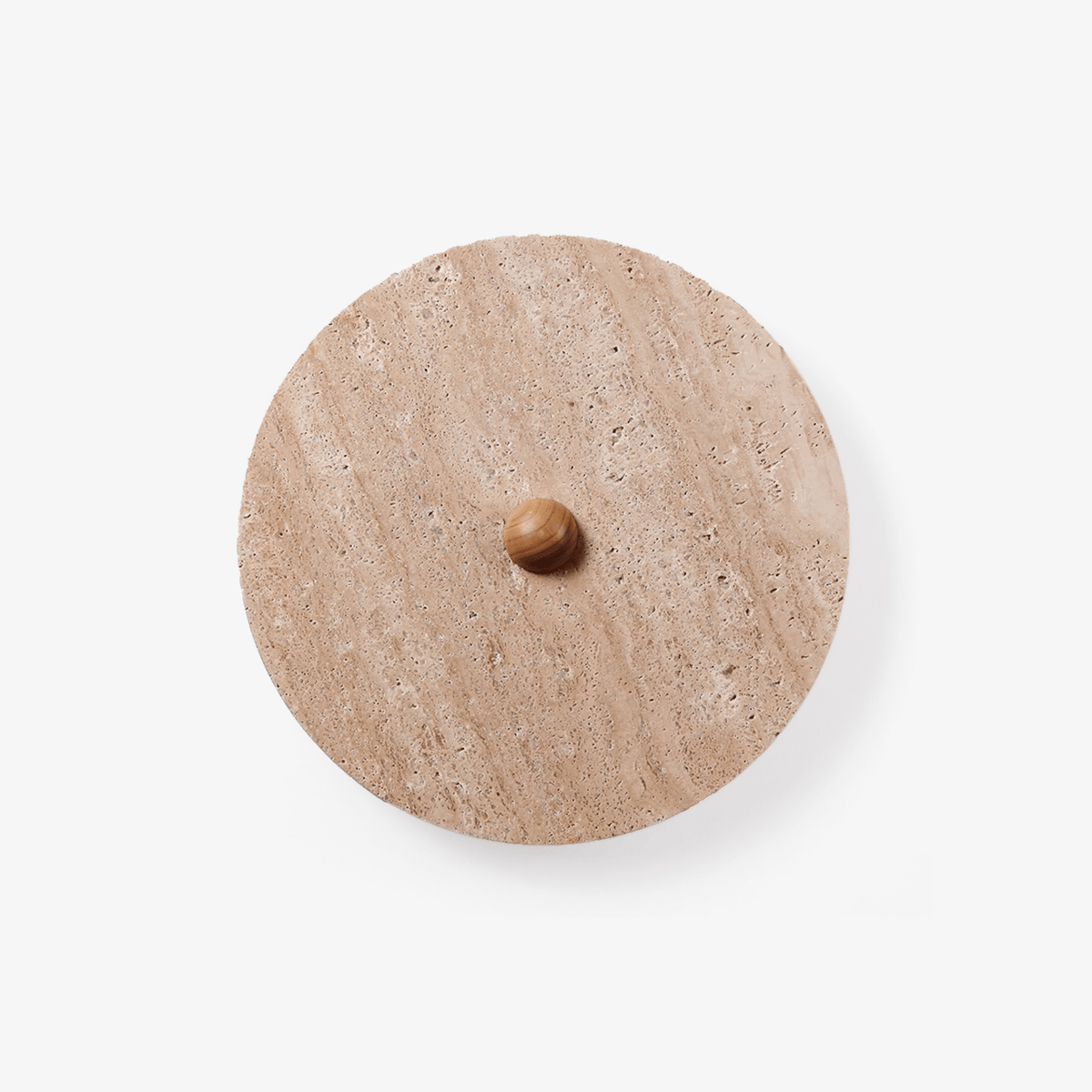 Valisine ronde travertin wandlamp