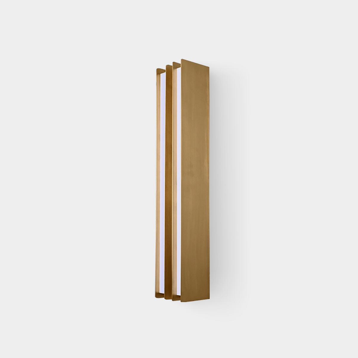 Vincent Minimalistische messing wandlamp met gelaagde bladen