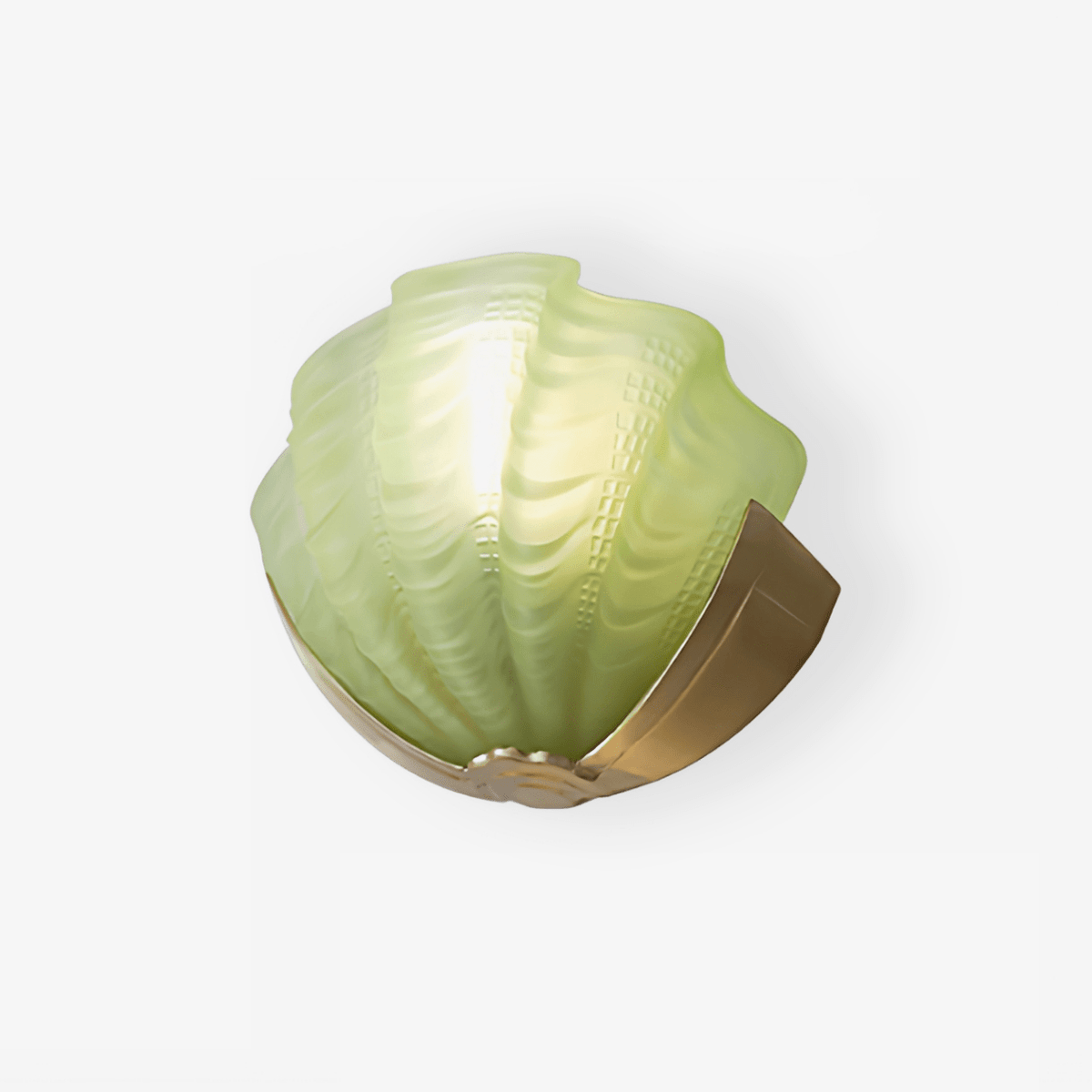 Nico Art Deco wandlamp met scallop-ontwerp in matglas