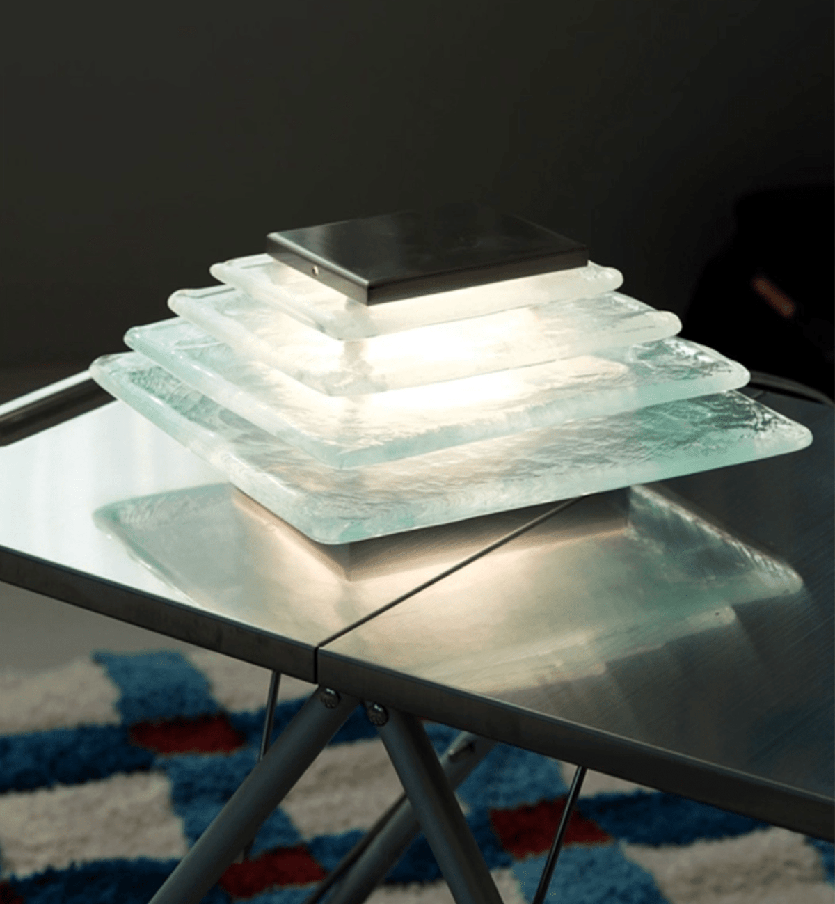 Cleo glas Watercube Cascade wandlamp