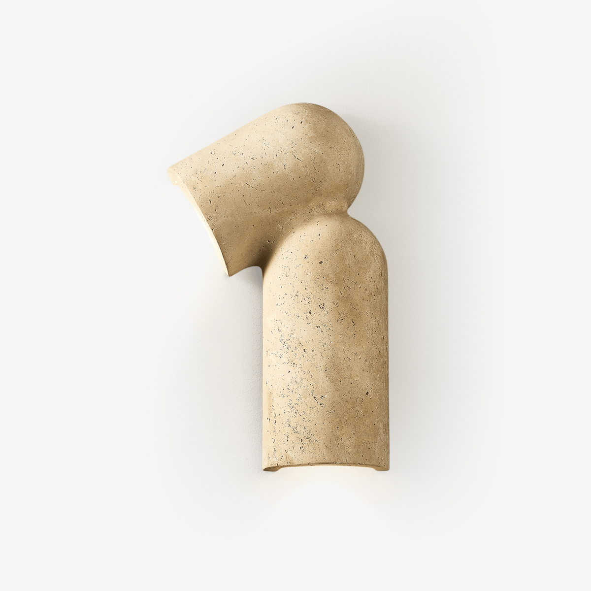 Alma wandlamp in geel travertin