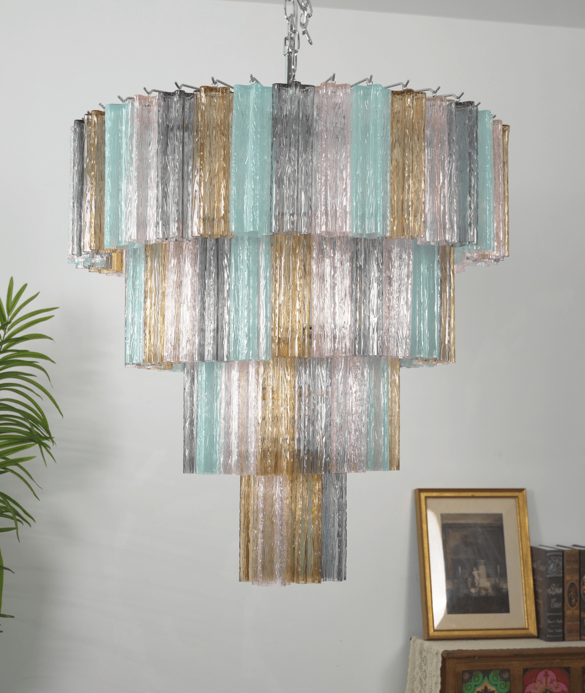 Kobi Eclat Elegant Kleurrijk Glas Prisma Kroonluchter