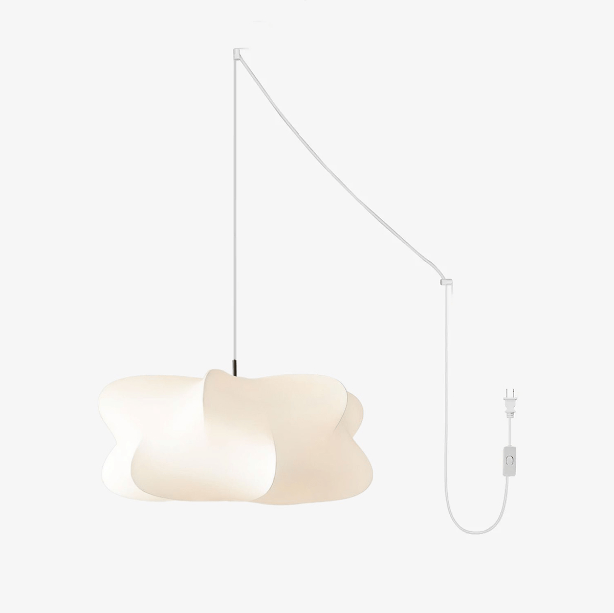 Bibi hanglamp met decoratieve zijden kap