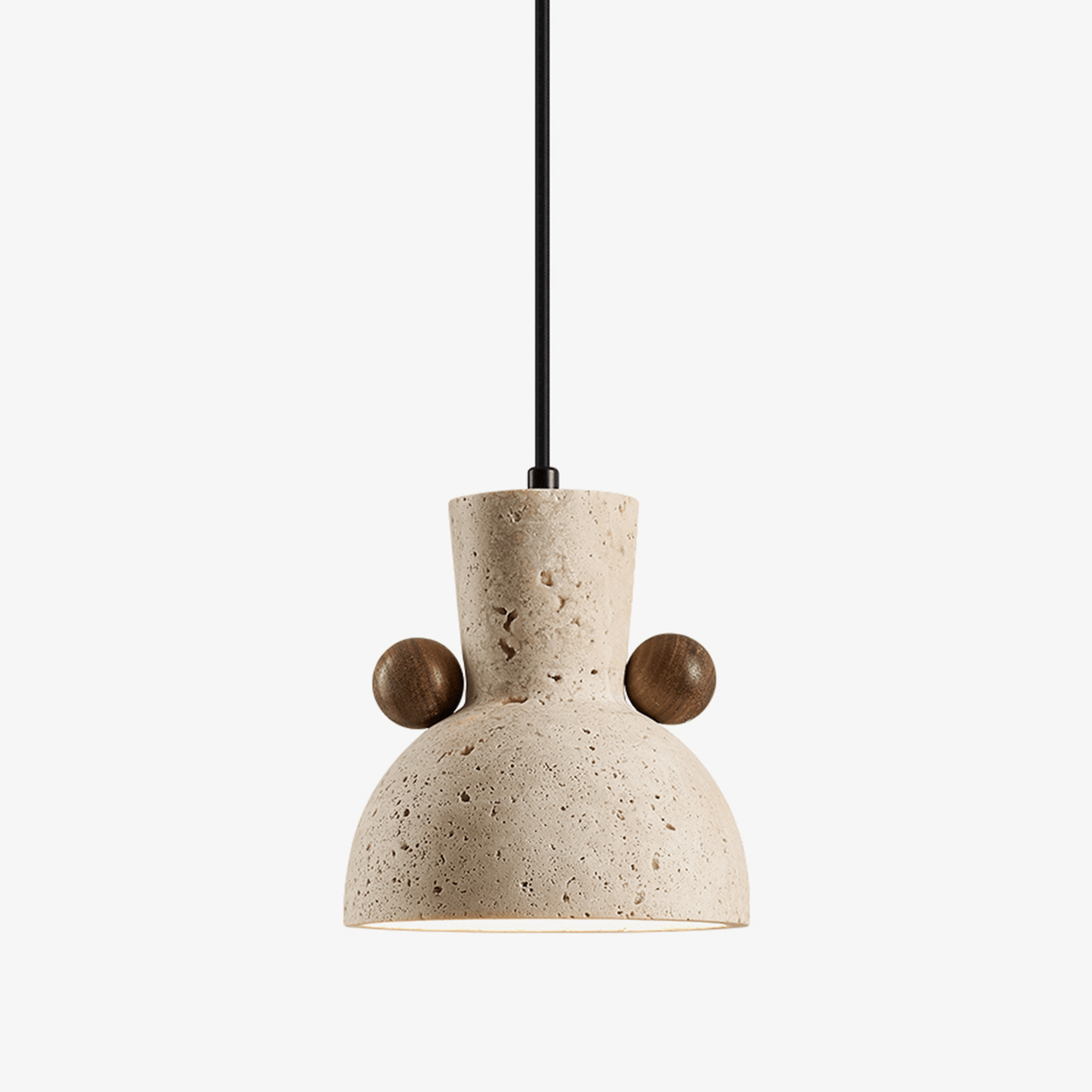 Tavaro kiezelvormige hanglamp Walnootkleur