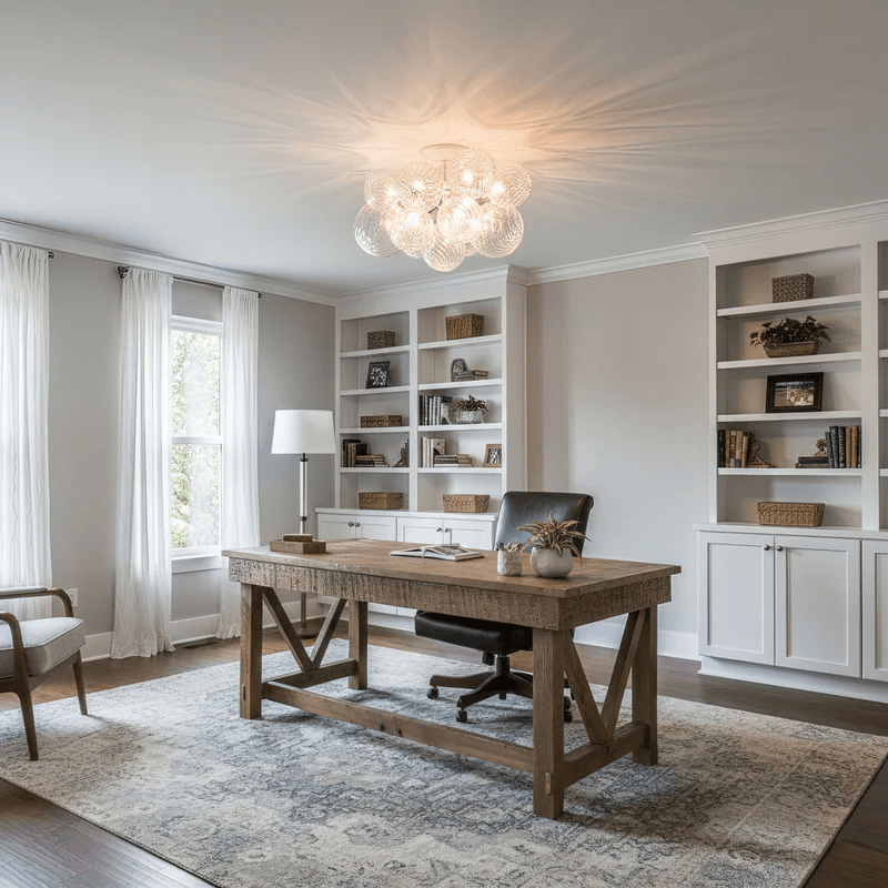 Veliira elegante plafondlamp met glazen elementen