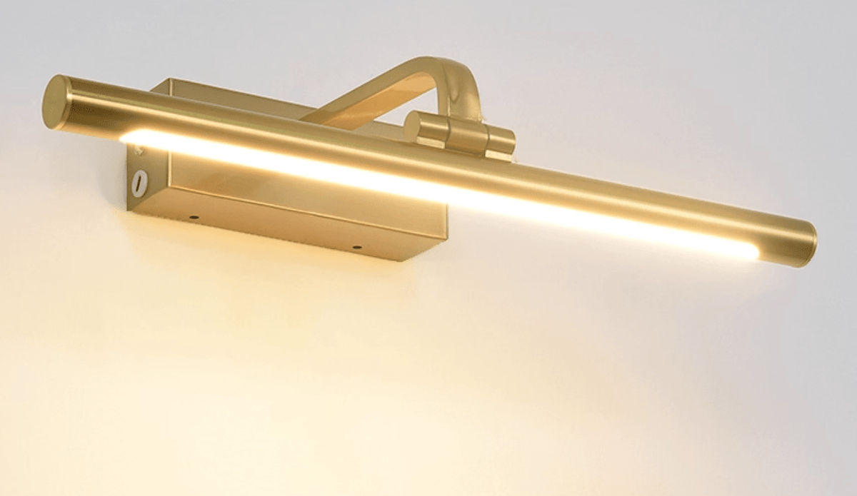 Geth goudkleurige wandlamp met oplaadbare batterij