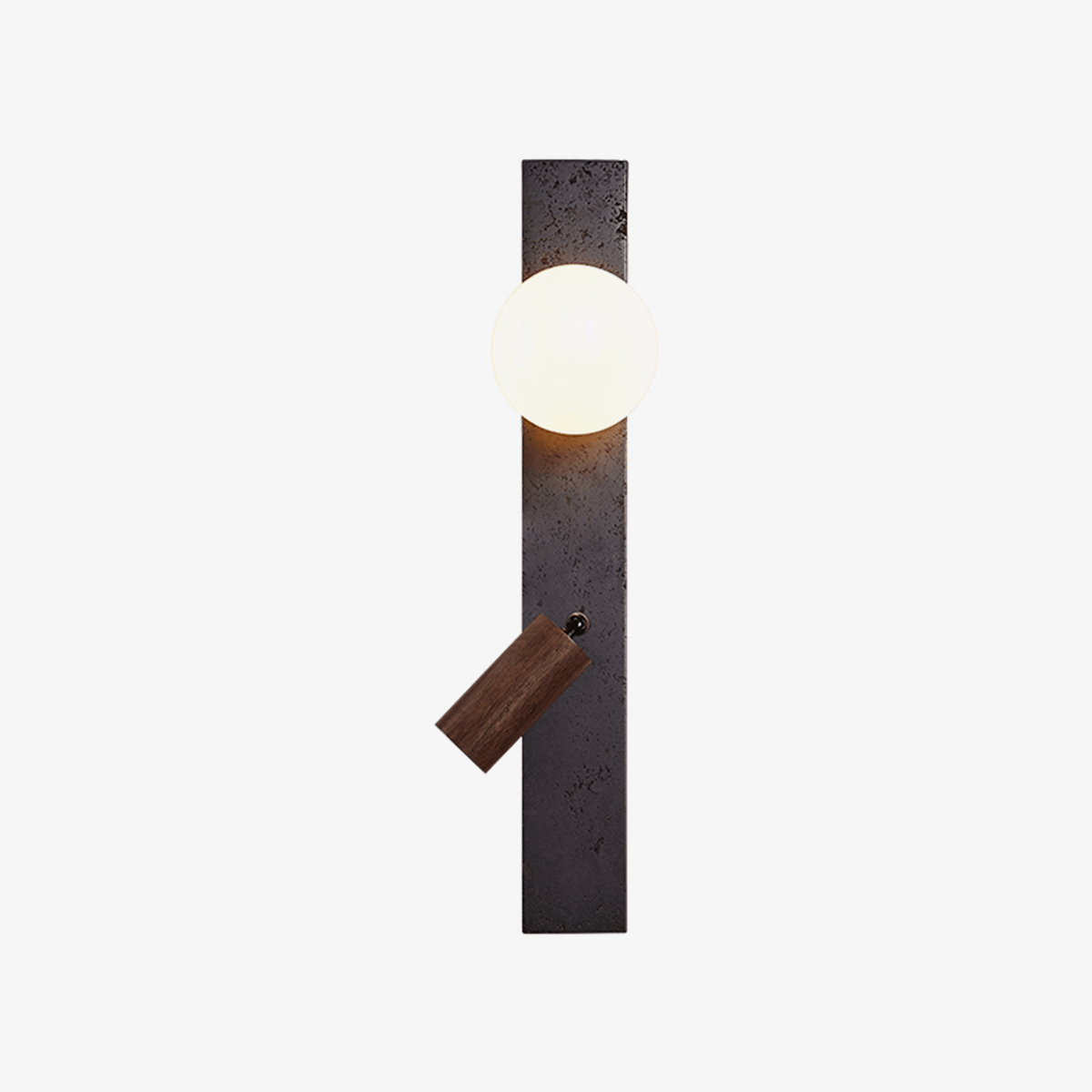 Nirv Balk Zwart Travertin modern Wandlamp