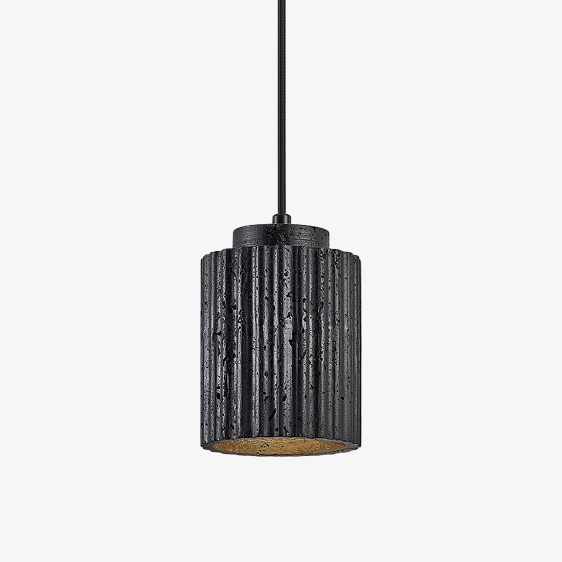 Hirb Ridge Zwart travertin hanglamp