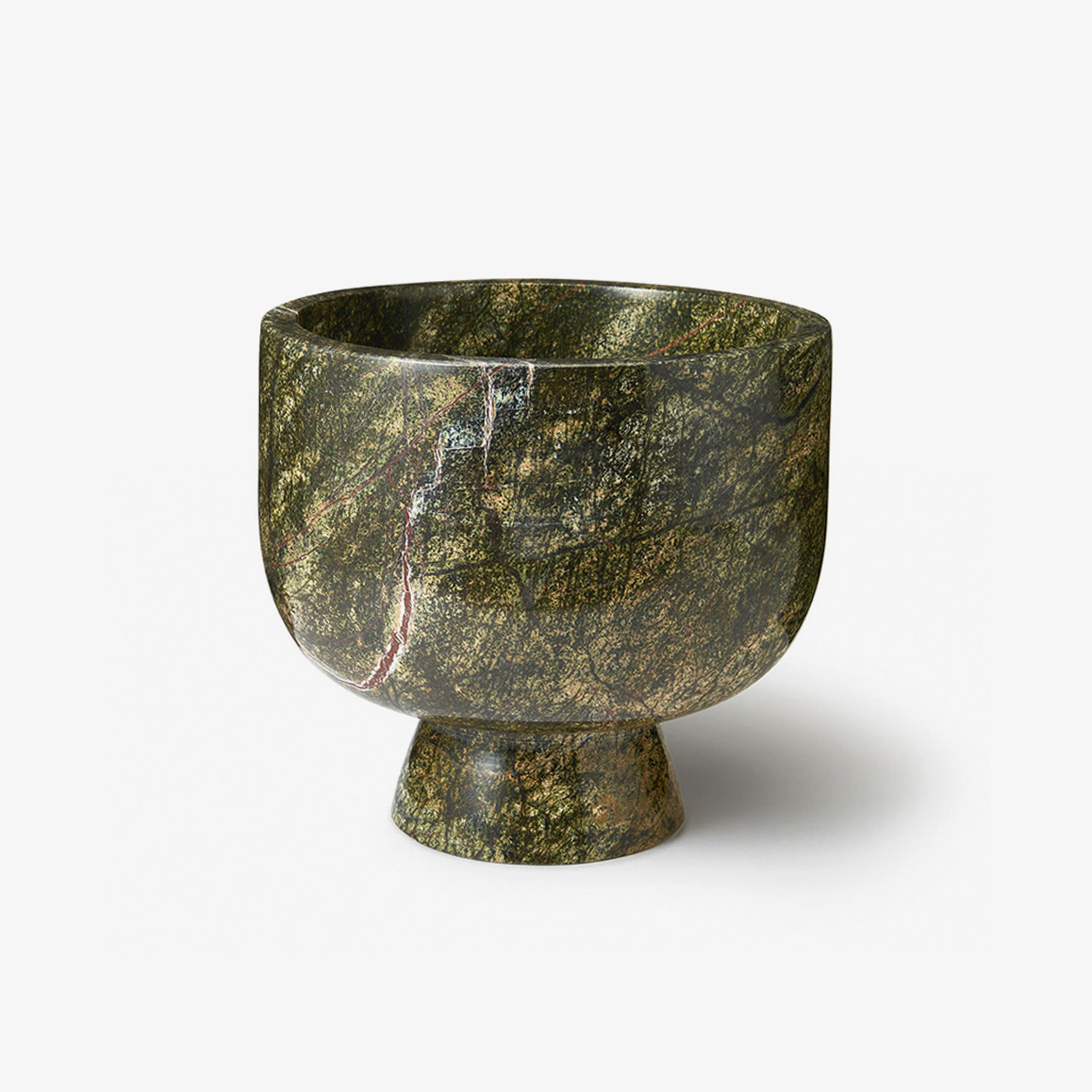 Flima elegante sculpturale decoratieve interieurbak van groen marmer