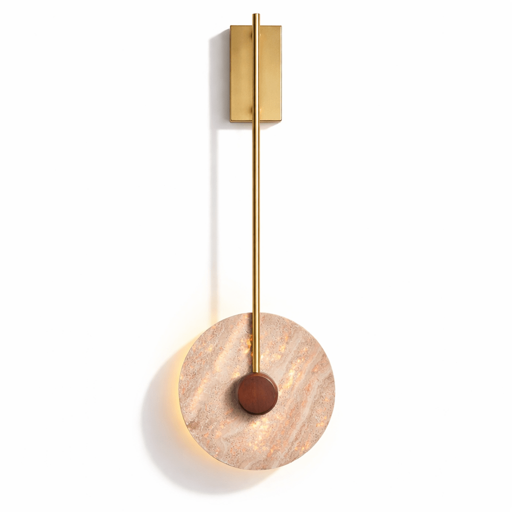 Solven wandlamp van travertin