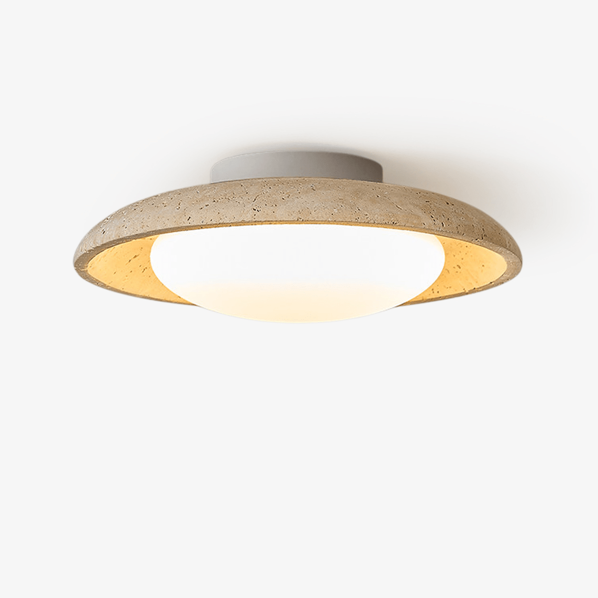 Tavuena Geel travertin plafondlamp