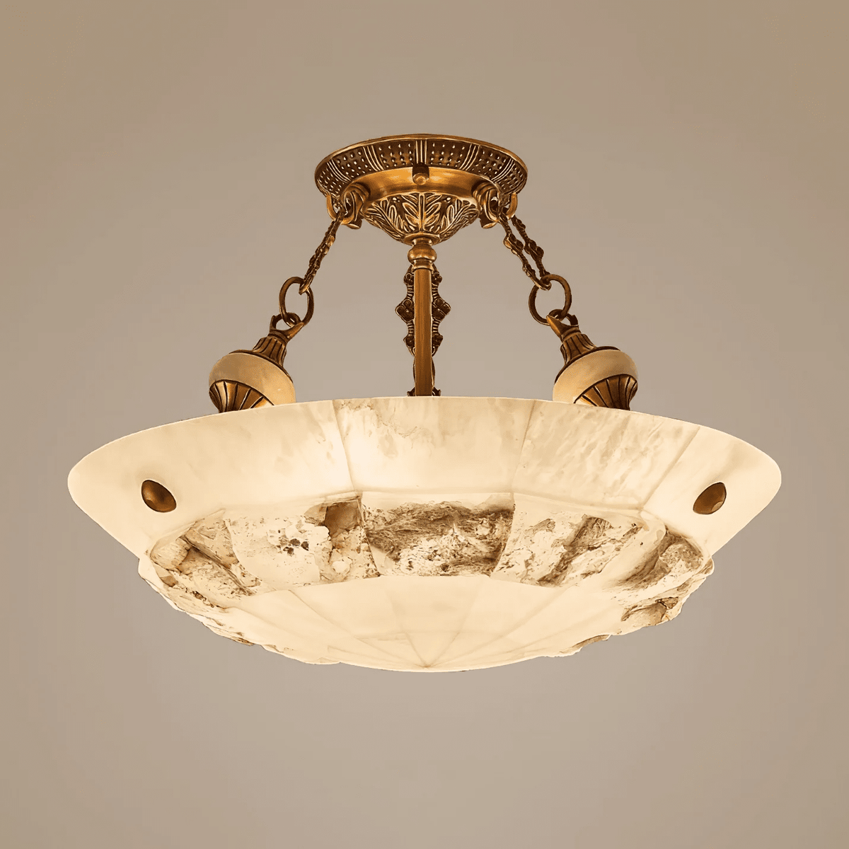 Dorevaux albasten plafondlamp