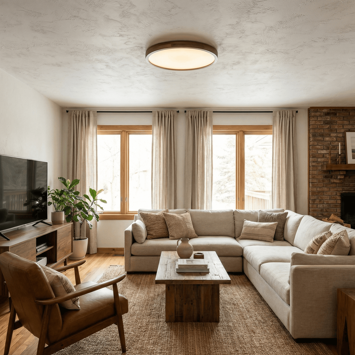 Elaoria plafondlamp met zachte rand