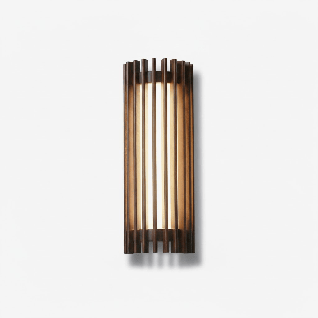 Renarenne wandlamp met verticale lamellen