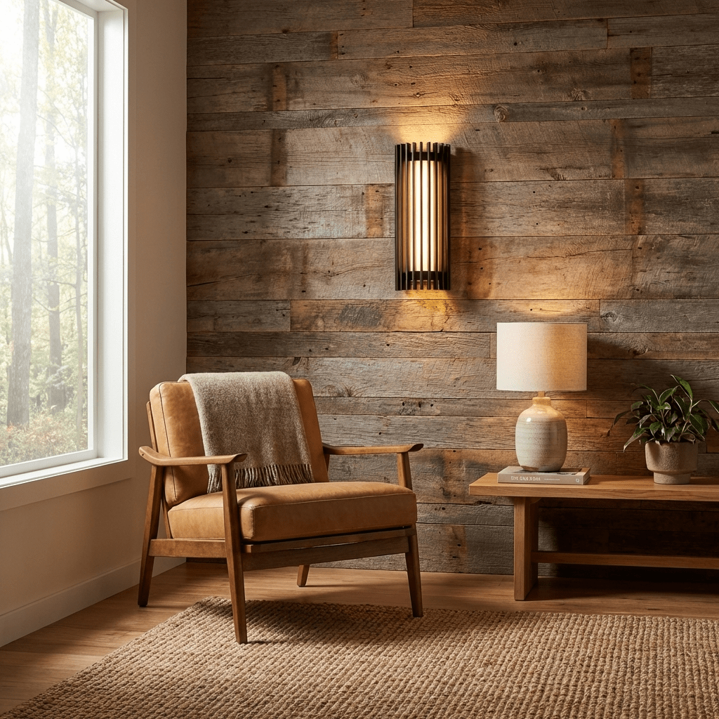 Renarenne wandlamp met verticale lamellen