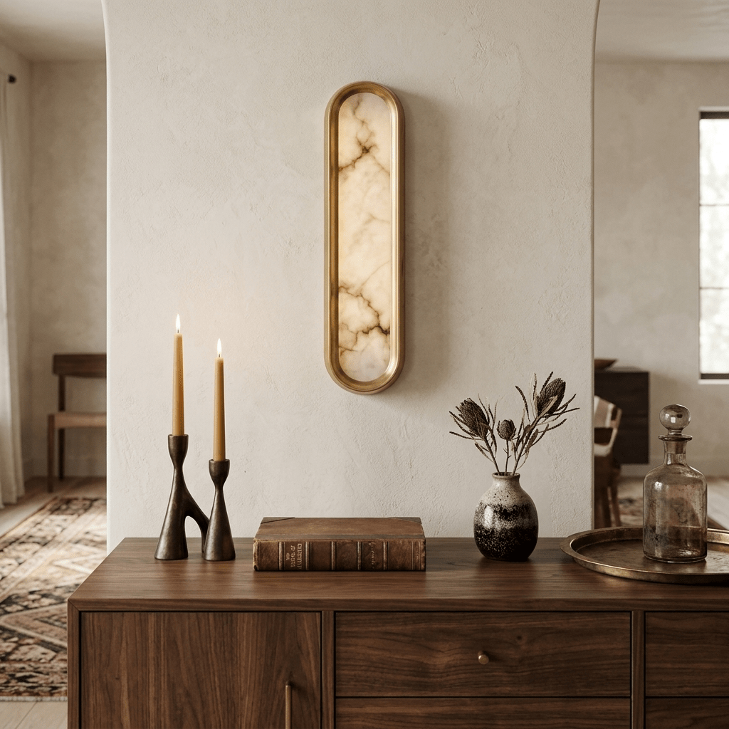 Evariste Aurelia Arch albasten wandlamp