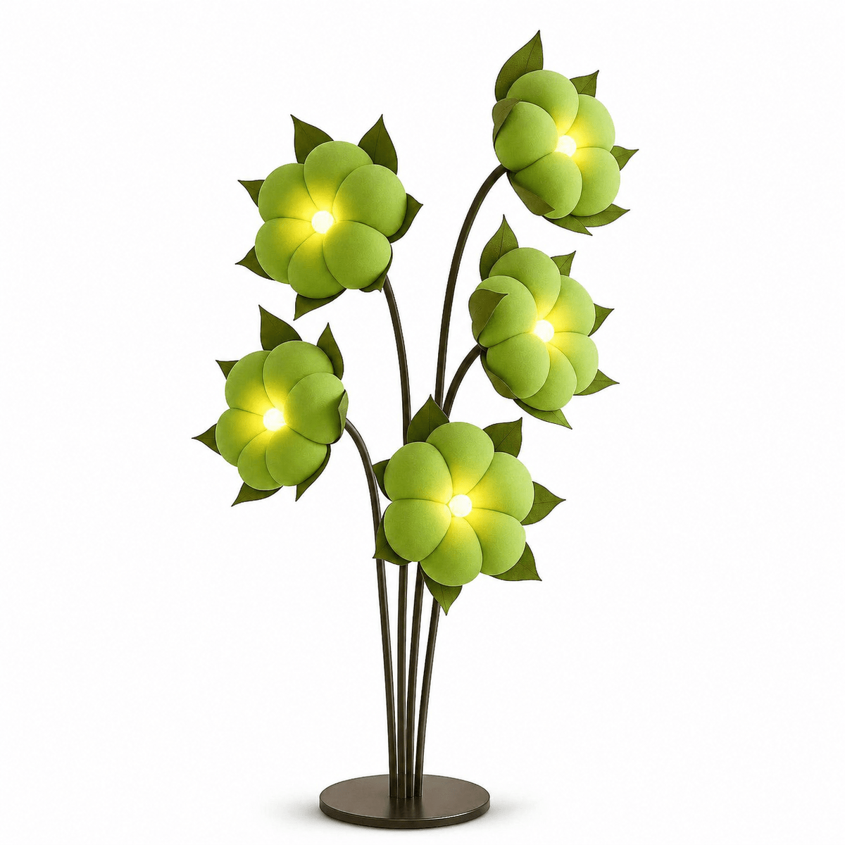 Sylvianne Groene Bloemblaad vloerlamp