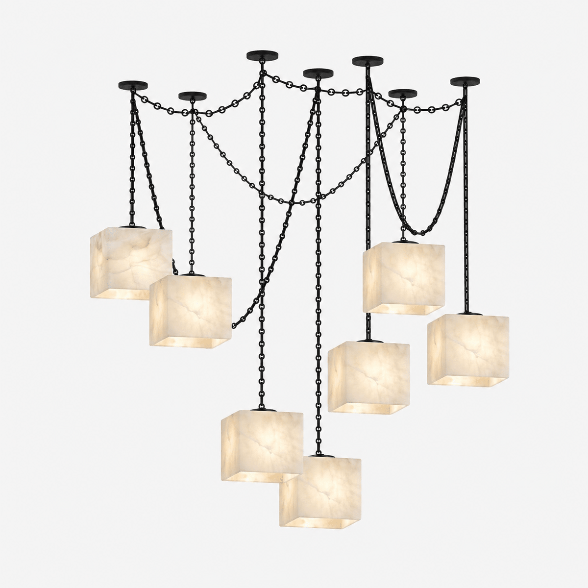 Octavian Cascade Chain Cube Kroonluchter