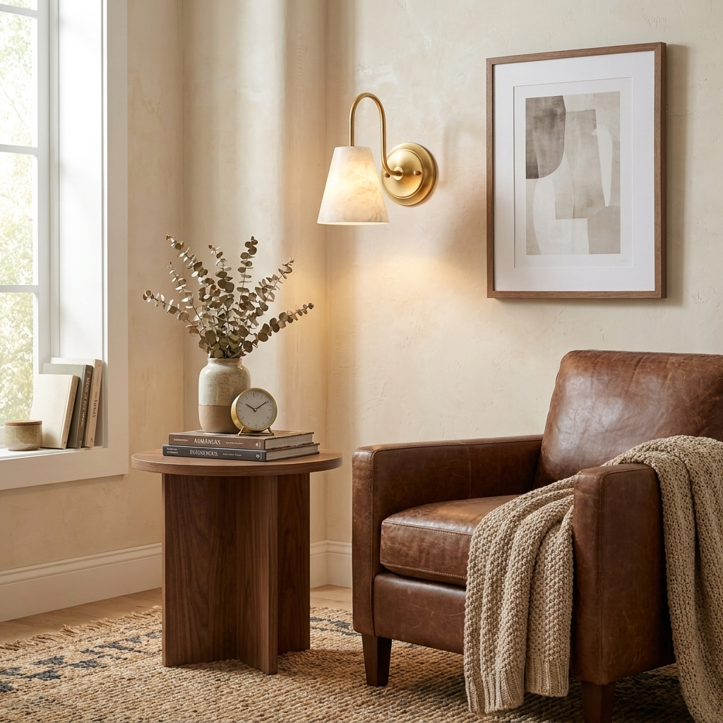 Yelmont albast wandlamp