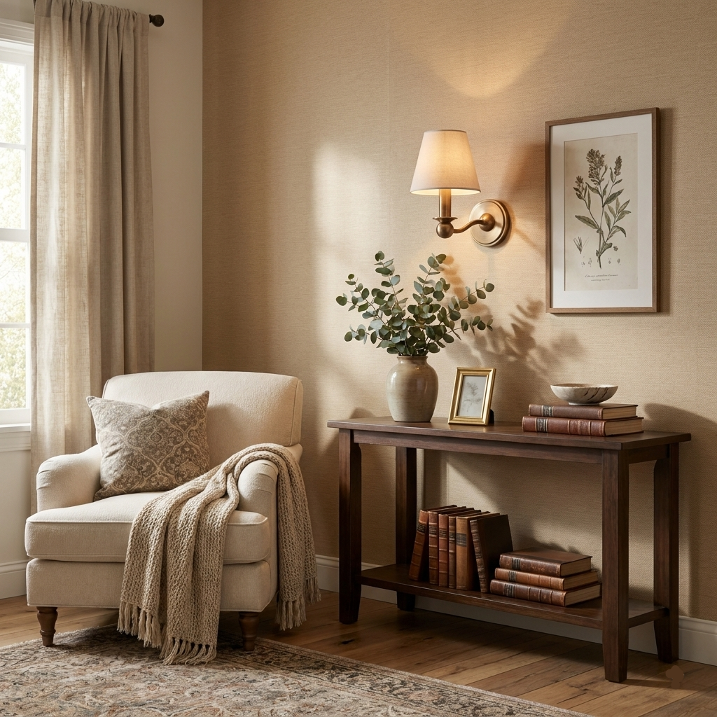 Finsmere stoffen wandlamp