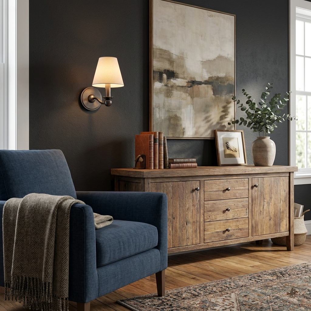 Finsmere stoffen wandlamp