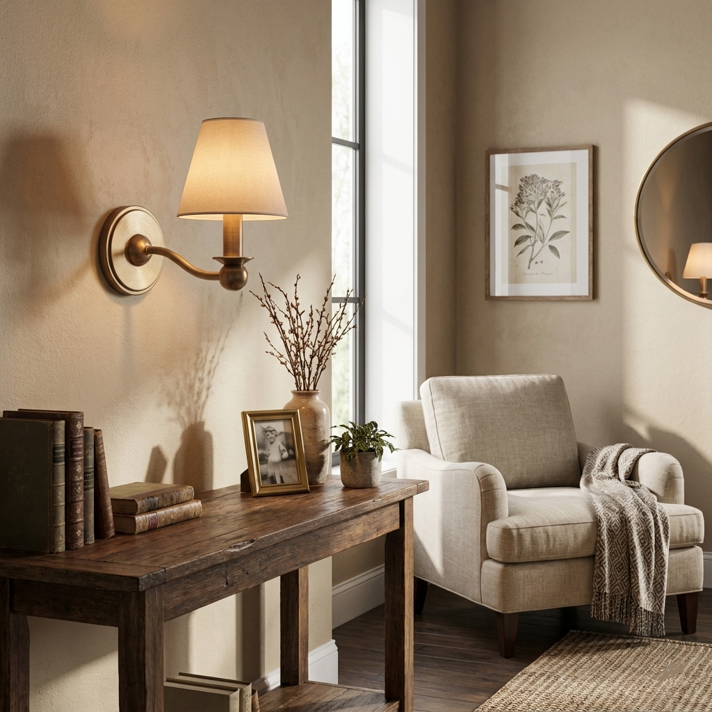 Finsmere stoffen wandlamp