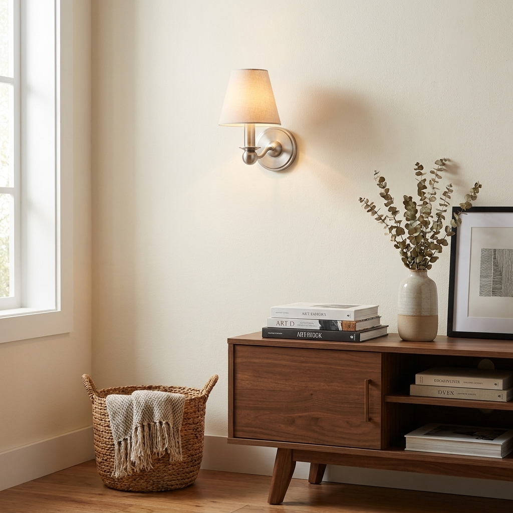 Finsmere stoffen wandlamp