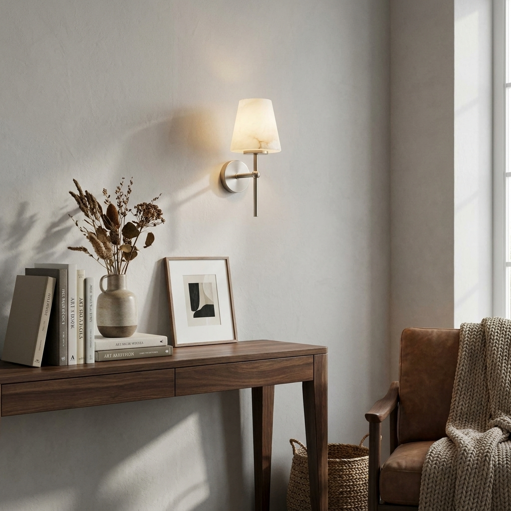 Stavermere albast wandlamp