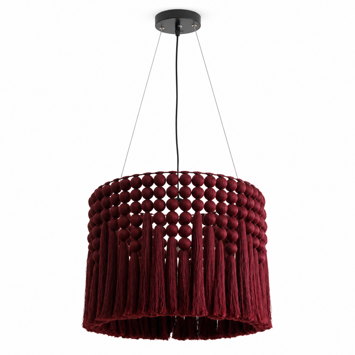 Verleigh macramé kwastjes hanglamp