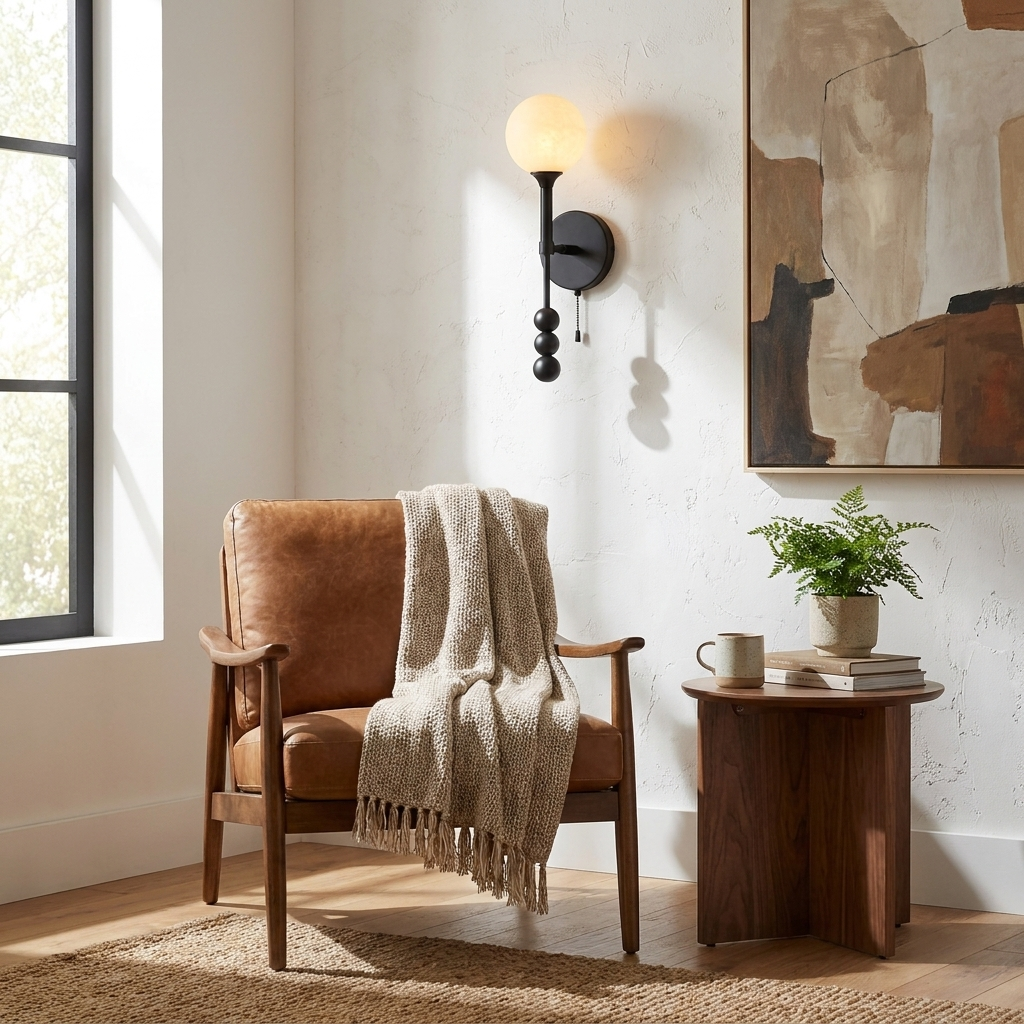 Brisstone Albasten wandlamp