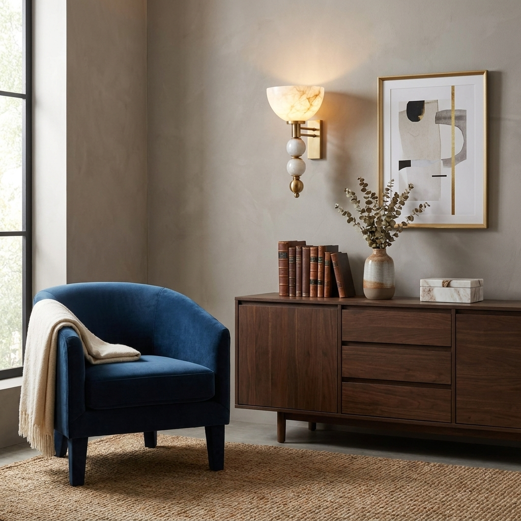 Loxhurst Albasten wandlamp