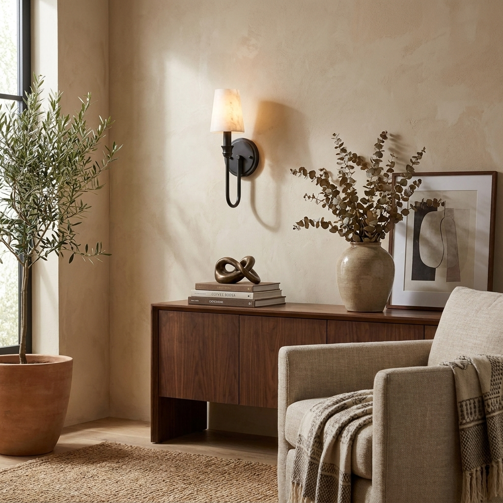 Stavernford Albasten wandlamp