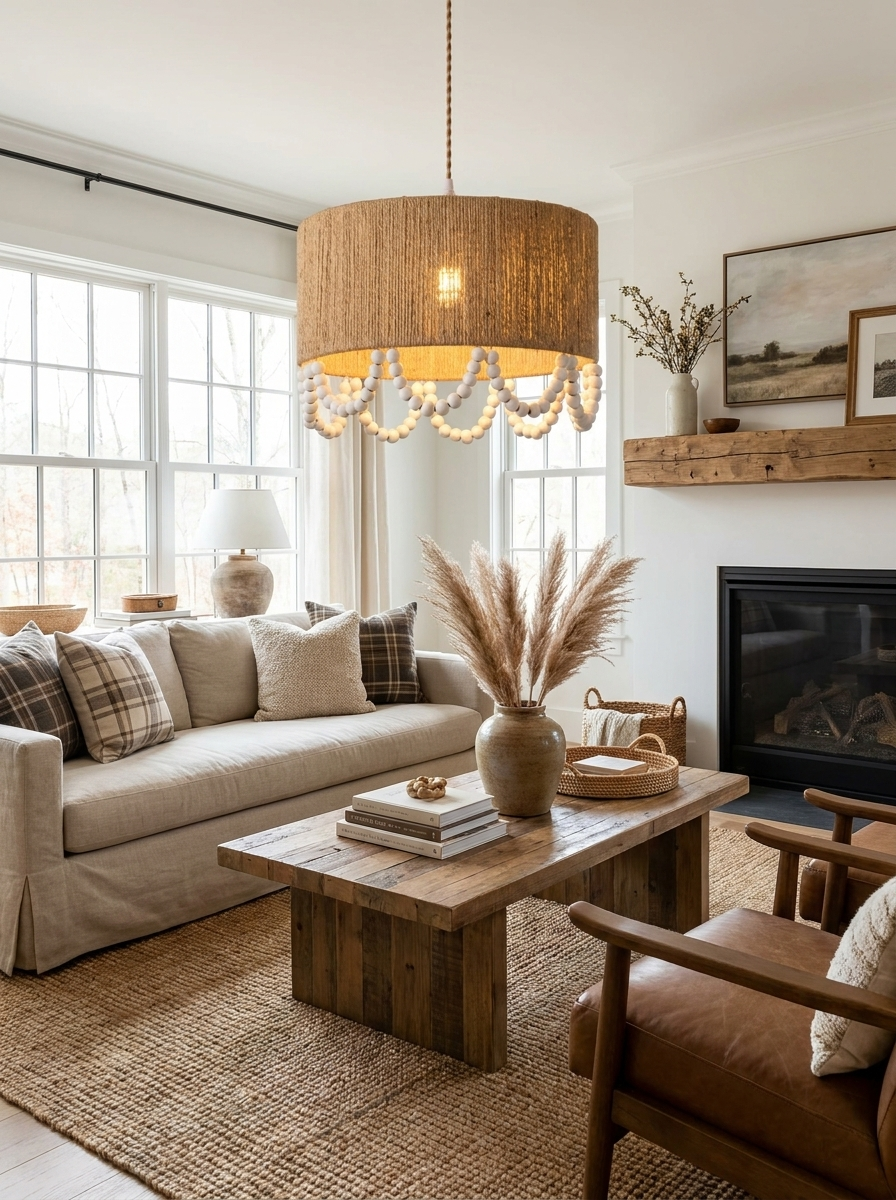 Osberhurst Hanglamp van henneptouw