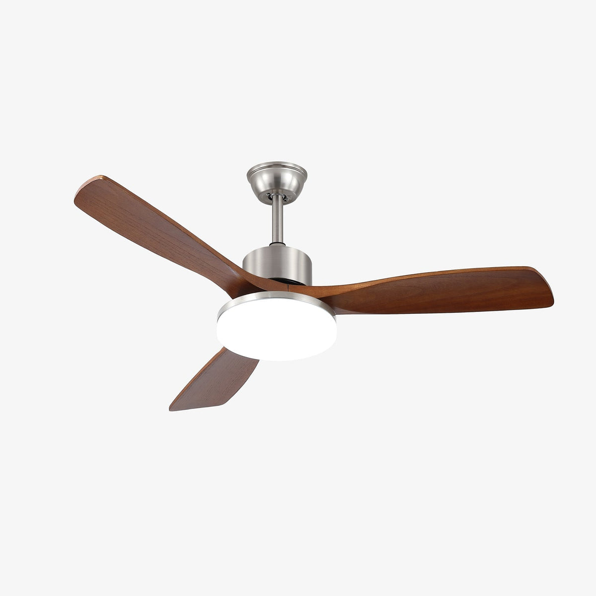 Alduira Moderne plafondventilator met verlichting van walnoothout