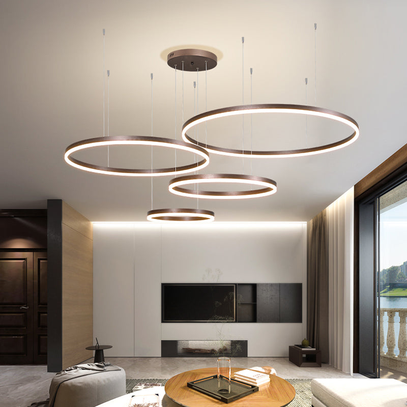 Alonza Moderne Grote Hanglampen Wit Metaal Slaapkamer Woonkamer Tir-Cirkel